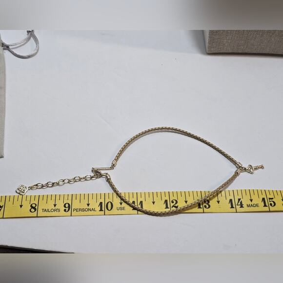 Kendra Scott‎ Braided Leather Gold Plated Key Necklace - Picture 6 of 7
